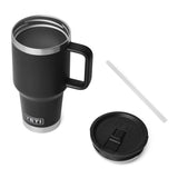 YETI Rambler 30 oz Black BPA Free Travel Straw Mug