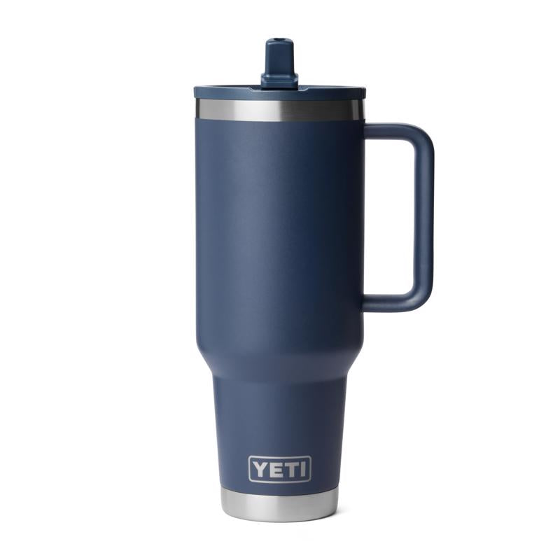 YETI Rambler 40 oz Navy BPA Free Travel Straw Mug