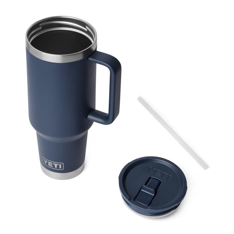 YETI Rambler 40 oz Navy BPA Free Travel Straw Mug