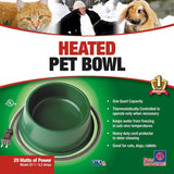 Farm Innovators Green Plastic 1 qt Heated Pet Bowl For Small Animals