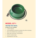 Farm Innovators Green Plastic 1 qt Heated Pet Bowl For Small Animals