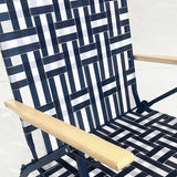 Living Accents Multi-Position Blue/White Striped Folding Lounger