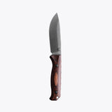 Benchmade Dark Brown Wood S30V Steel > 6 in. Stabilized Wood Fixed Blade Knife