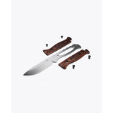 Benchmade Dark Brown Wood S30V Steel > 6 in. Stabilized Wood Fixed Blade Knife