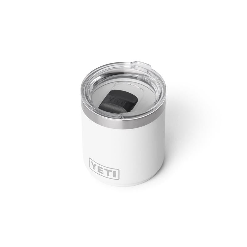 YETI Rambler 10 oz White BPA Free Ceramic Lined Stackable Lowball Tumbler with MagSlider Lid