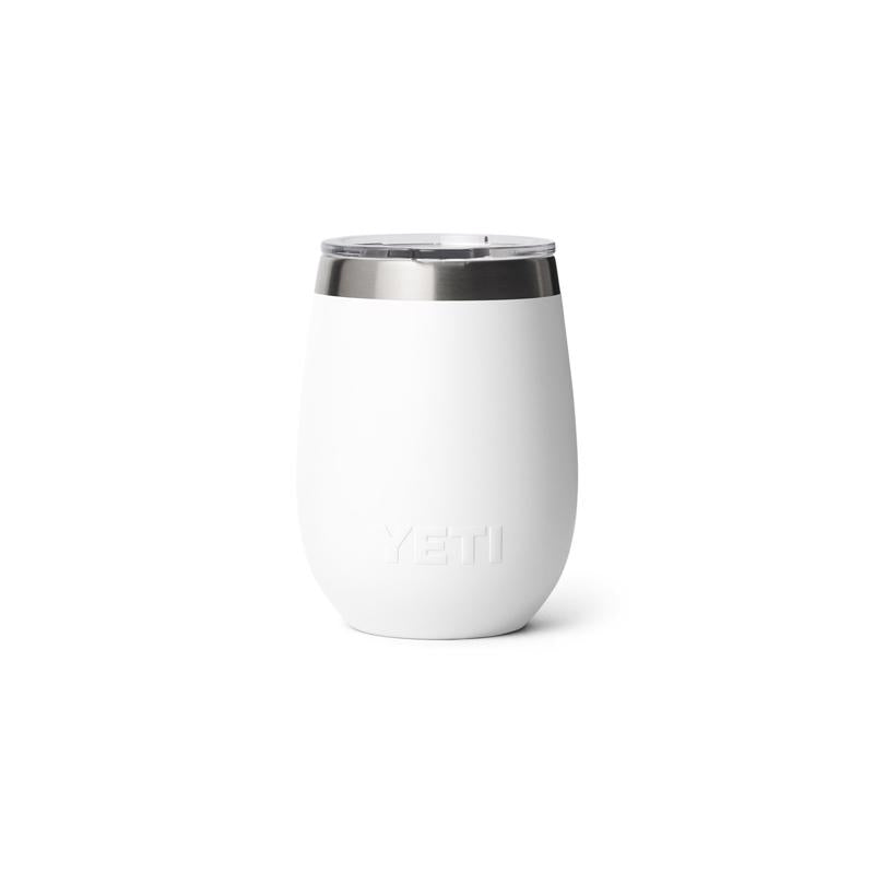 YETI Rambler 10 oz White BPA Free Ceramic Lined Wine Tumbler with MagSlider Lid