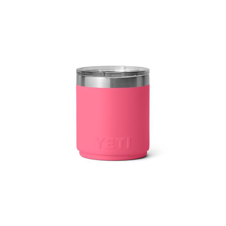 YETI Rambler 10 oz Tropical Pink BPA Free Ceramic Lined Stackable Lowball Tumbler with MagSlider Lid