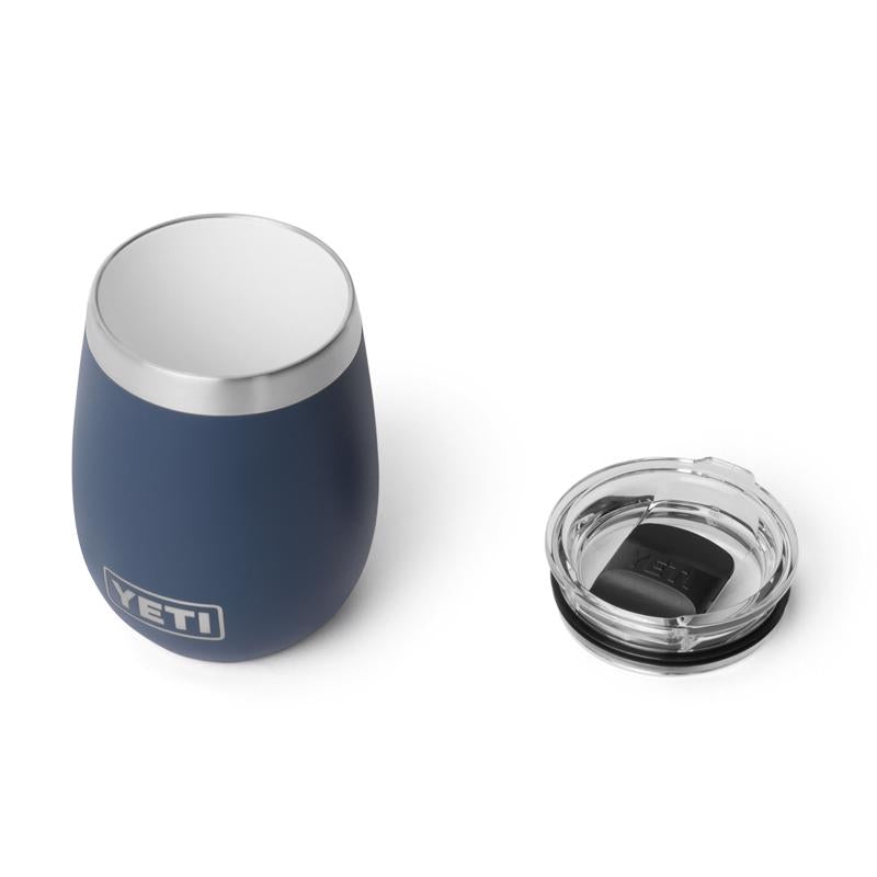 YETI Rambler 10 oz Navy BPA Free Ceramic Lined Wine Tumbler with MagSlider Lid