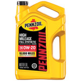 Pennzoil Full Synthetic 0W-20 High Mileage Motor Oil 5 qt 1 pk