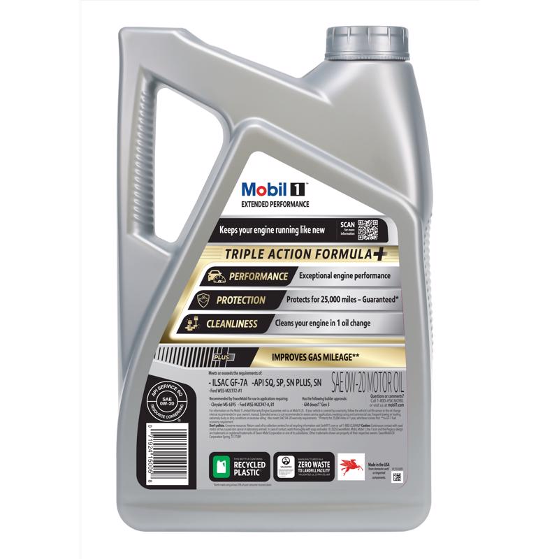 Mobil 1 Extended Peformance 0W-20 Gasoline Synthetic Motor Oil 5 qt