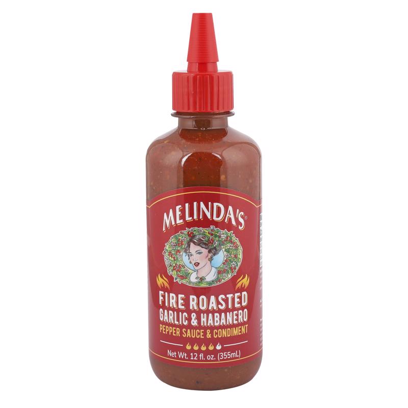 Melinda's Foods Fire Roasted Garlic and Habanero Hot Sauce 12 oz