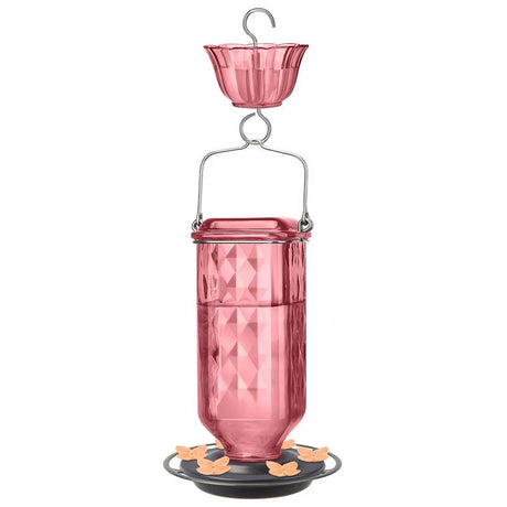 Nature's Way Hummingbird 23 oz Glass/Metal/Plastic Bird Feeder with Ant Moat 6 ports