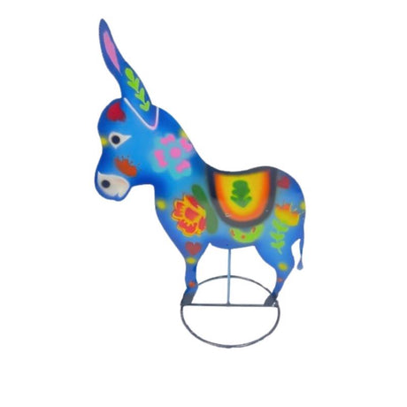 Creative Decor Multicolored Metal 22 in. H Talavera Donkey Outdoor Decoration
