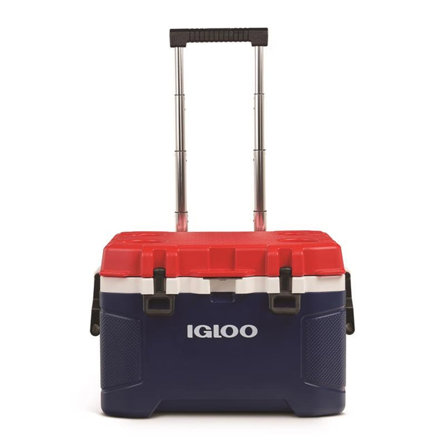 Trailmate Blue/Red/White 52 qt Roller Cooler