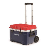 Trailmate Blue/Red/White 52 qt Roller Cooler