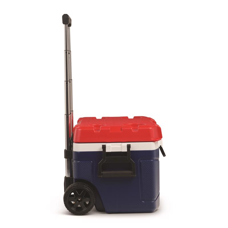 Trailmate Blue/Red/White 52 qt Roller Cooler