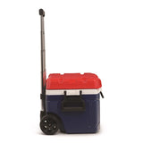 Trailmate Blue/Red/White 52 qt Roller Cooler
