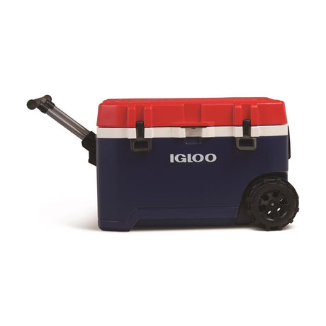 Trailmate Blue/Red/White 72 qt Roller Cooler