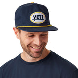YETI Big Wave Flat Brim Rope Hat Navy One Size Fits Most