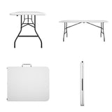 Living Accents 30.25 in. W X 72 in. L Rectangular Fold-in-Half Table