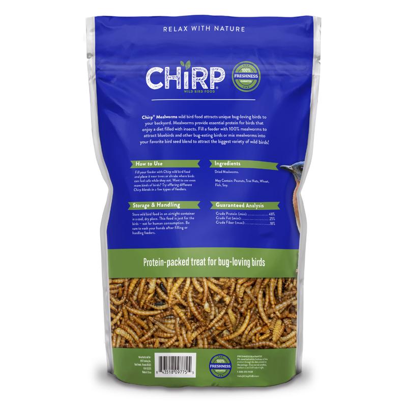 Chirp Mealworms Wild Bird Food 8 oz