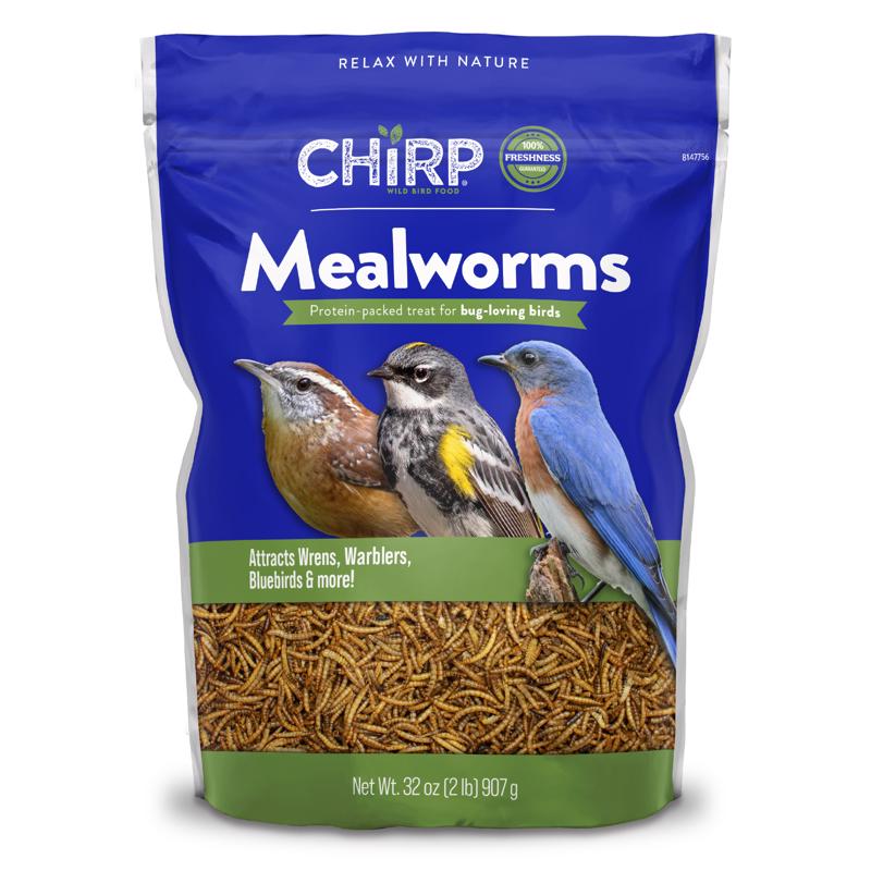 Chirp Mealworms Wild Bird Food 32 oz