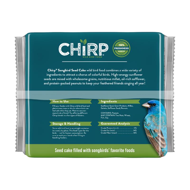 Chirp Songbird Wild Bird Seed Cake 26 oz