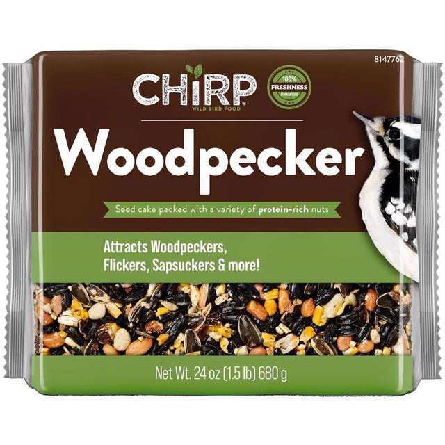 Chirp Woodpecker Wild Bird Seed Cake 24 oz
