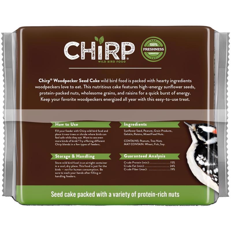 Chirp Woodpecker Wild Bird Seed Cake 24 oz