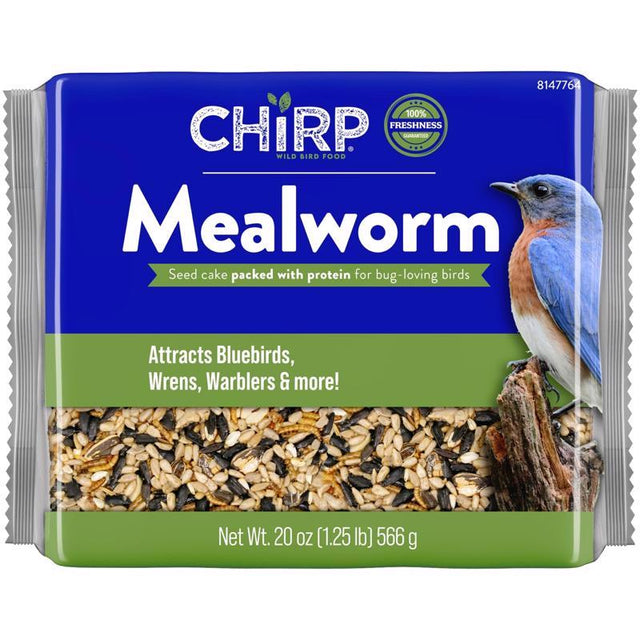 Chirp Mealworm Wild Bird Seed Cake 20 oz