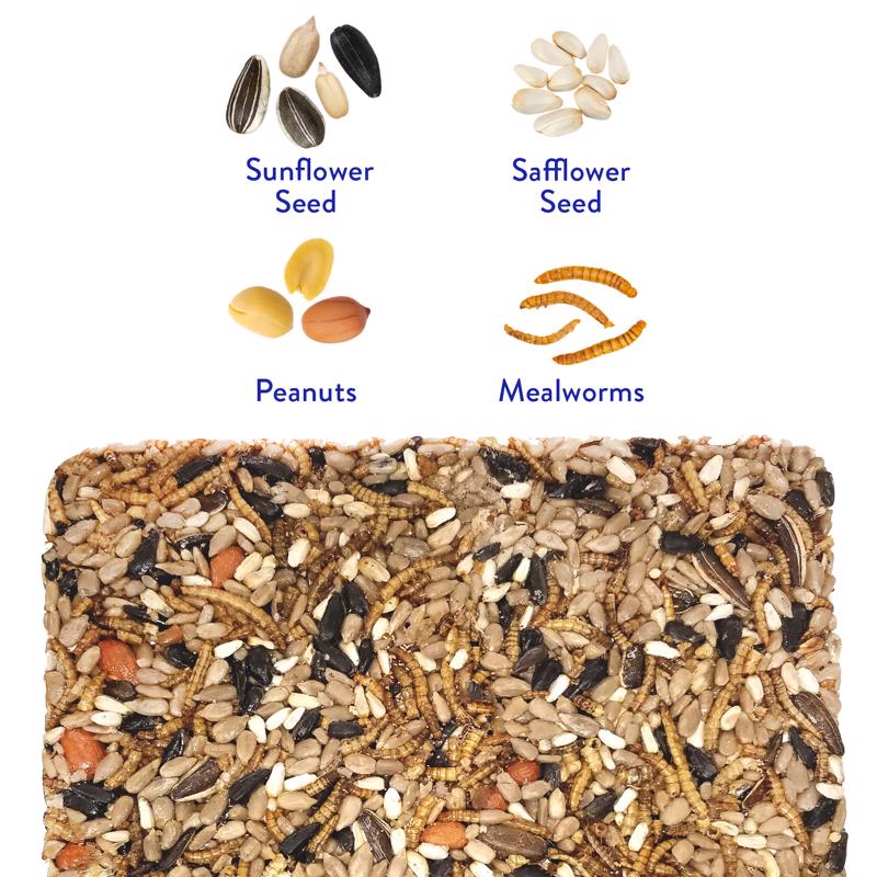 Chirp Mealworm Wild Bird Seed Cake 20 oz