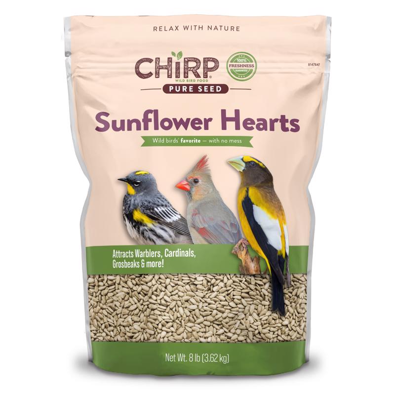 Chirp Pure Seed Sunflower Hearts Wild Bird Food 8 lb