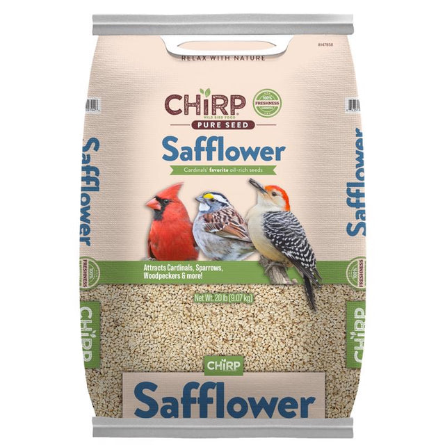 Chirp Pure Seed Safflower Seeds Wild Bird Food 20 lb