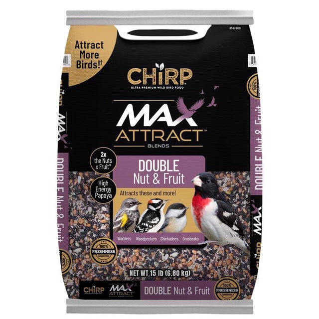 Chirp Max Attract Nut and Fruit Wild Bird Food 15 lb