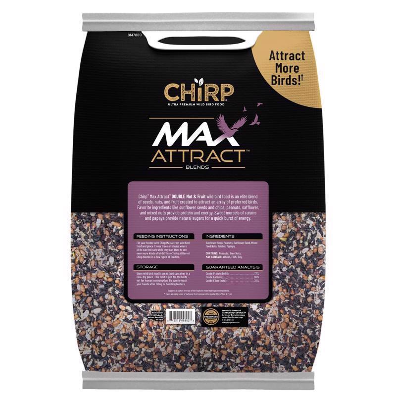 Chirp Max Attract Nut and Fruit Wild Bird Food 15 lb