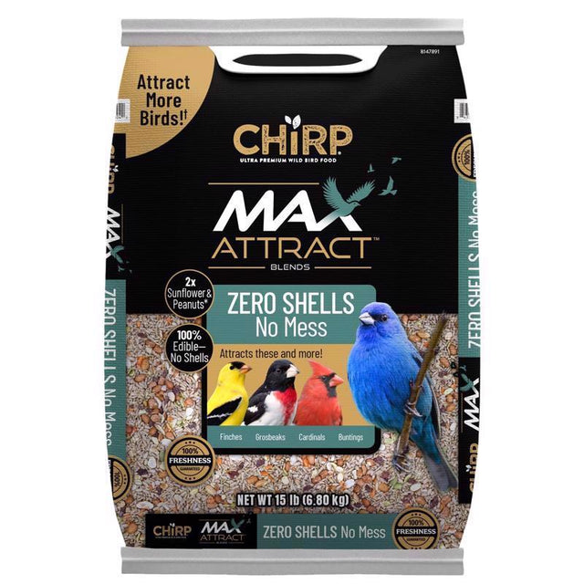 Chirp Max Attract No Mess Wild Bird Food 15 lb