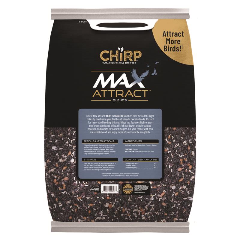 Chirp Max Attract Songbird Wild Bird Food 15 lb