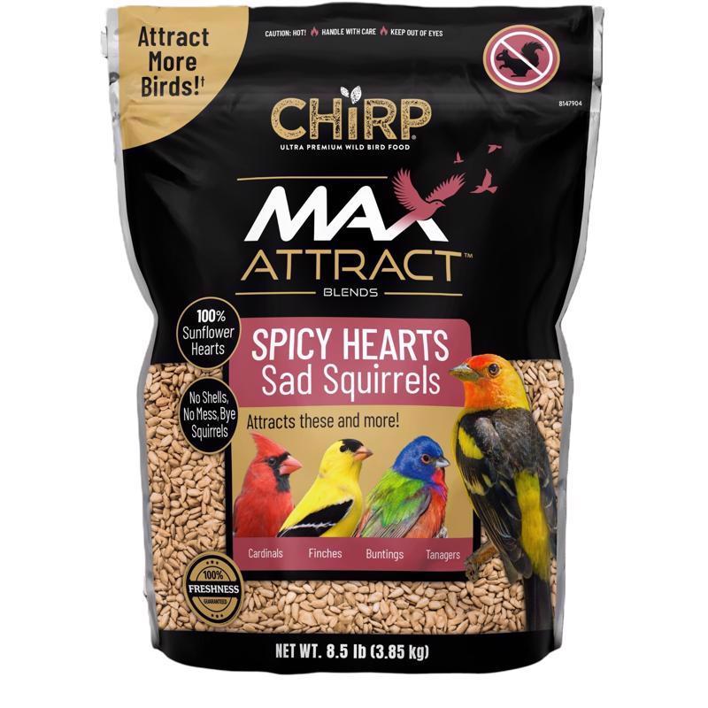 Chirp Max Attract Sunflower Hearts Wild Bird Food 8.5 lb