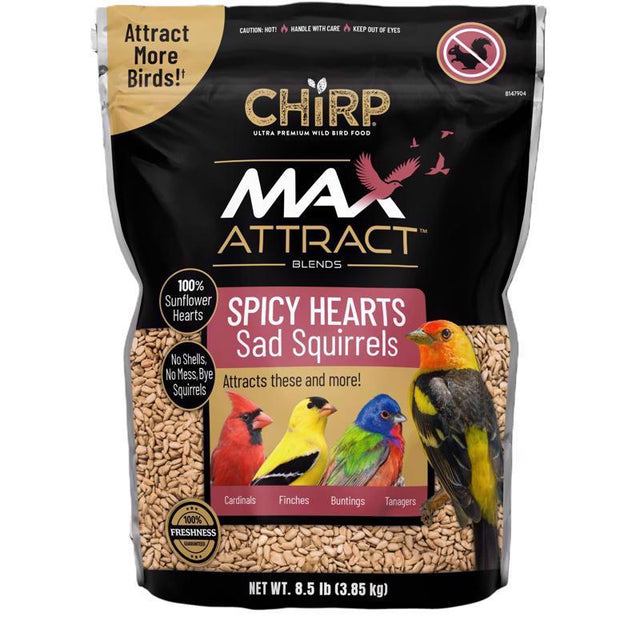 Chirp Max Attract Sunflower Hearts Wild Bird Food 8.5 lb