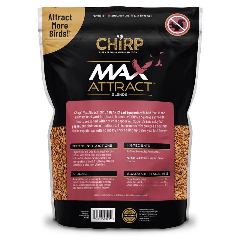 Chirp Max Attract Sunflower Hearts Wild Bird Food 8.5 lb