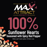 Chirp Max Attract Spicy Sunflower Hearts Wild Bird Food 15 lb
