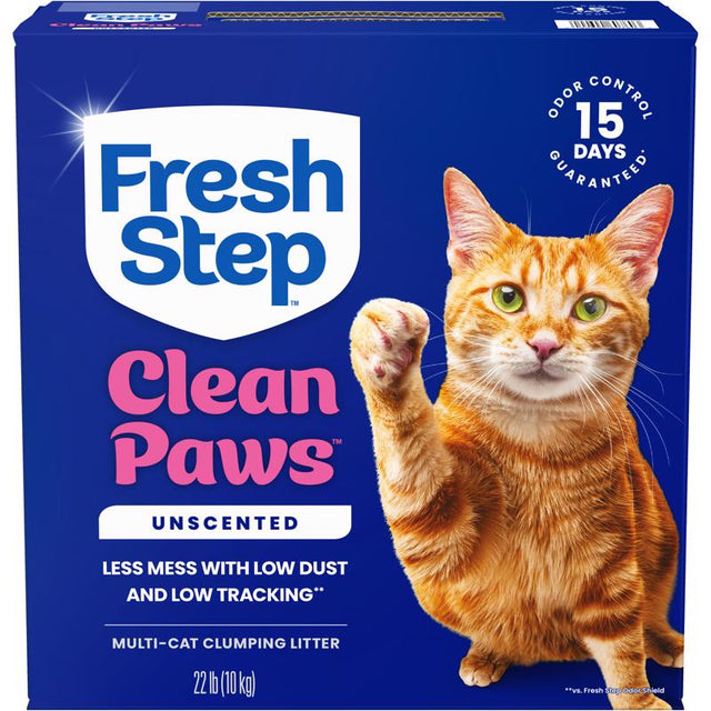 Fresh Step Clean Paws No Scent Cat Litter 22 lb
