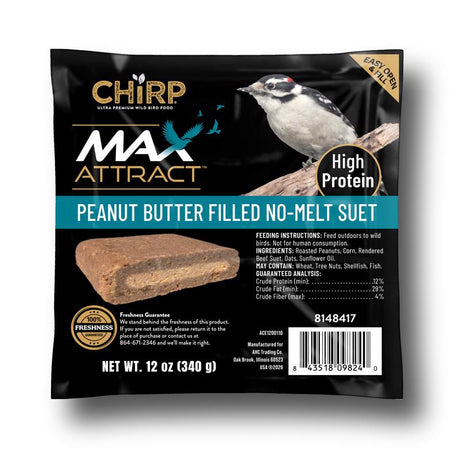 Chirp Max Attract Peanut Butter Suet 12 oz