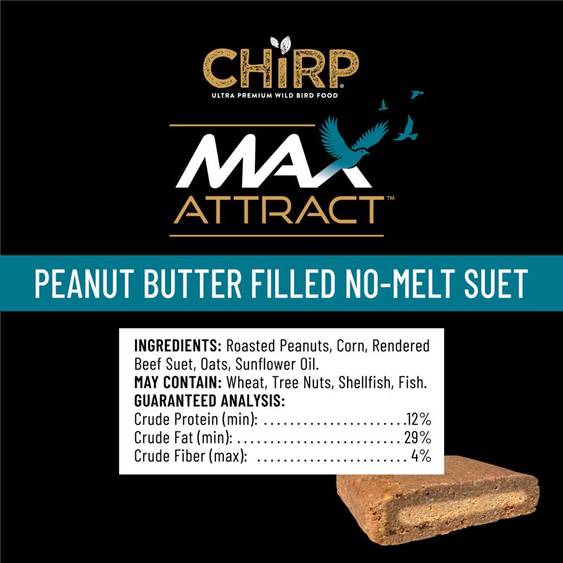 Chirp Max Attract Peanut Butter Suet 12 oz