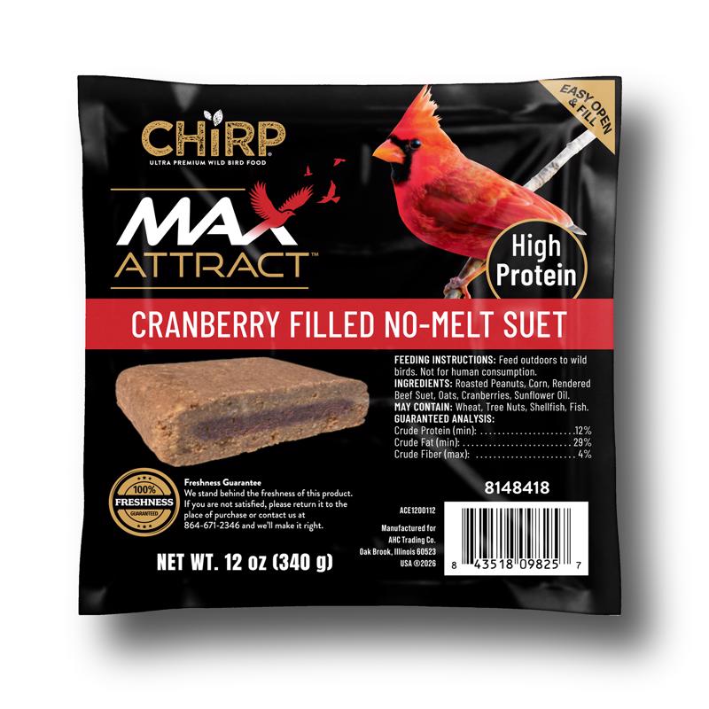 Chirp Max Attract Cranberry Suet 12 oz