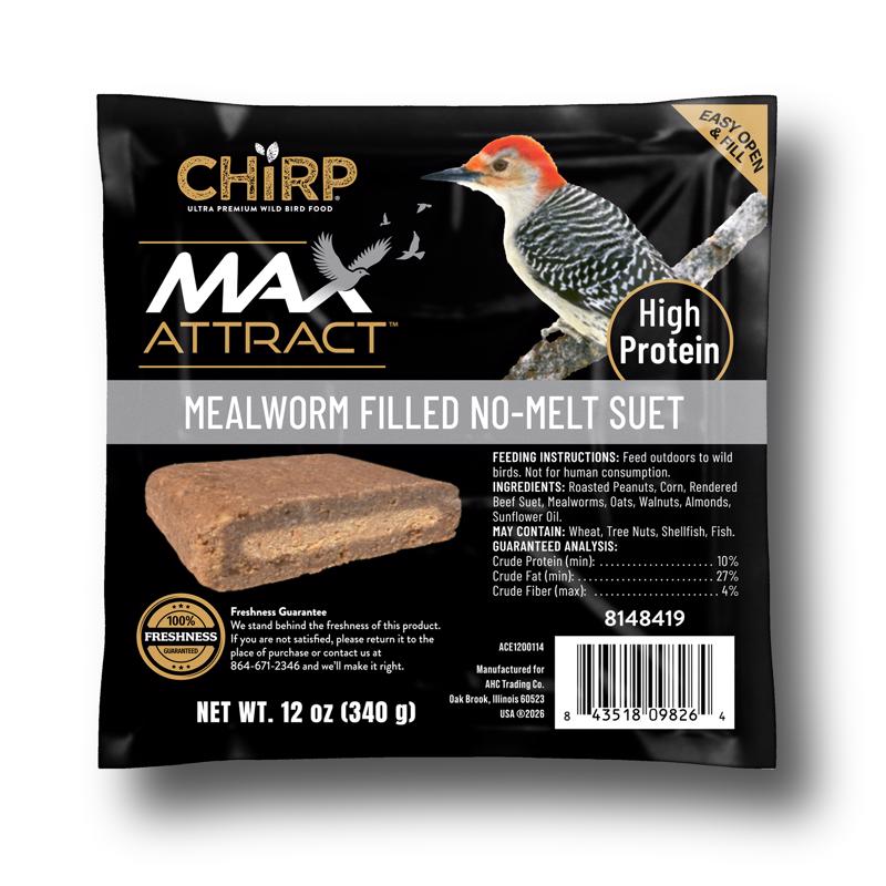 Chirp Max Attract Mealworm Suet 12 oz
