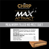 Chirp Max Attract Mealworm Suet 12 oz