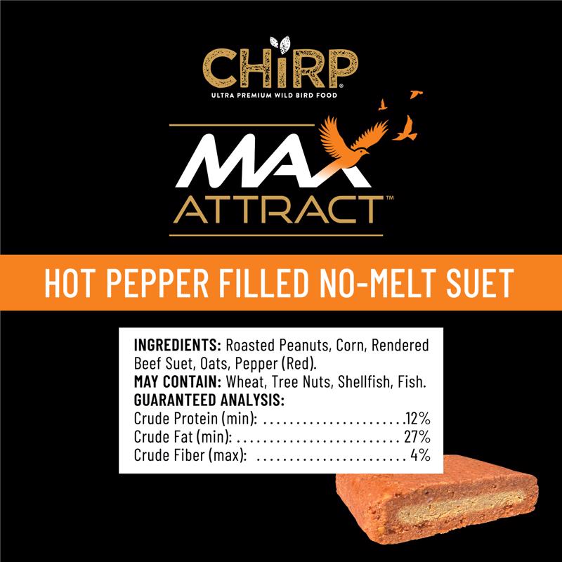 Chirp Max Attract Hot Pepper Suet 12 oz