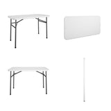 Living Accents 23.5 in. W X 48 in. L Rectangular Folding Table