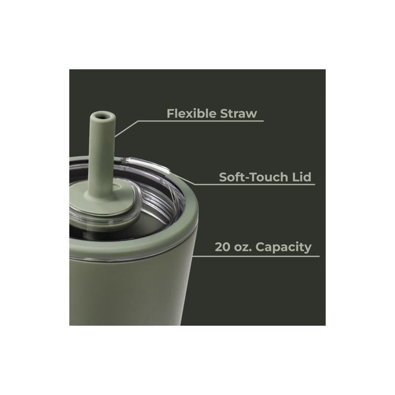 Hydrojug 20 oz Courtyard BPA Free Insulated Straw Tumbler